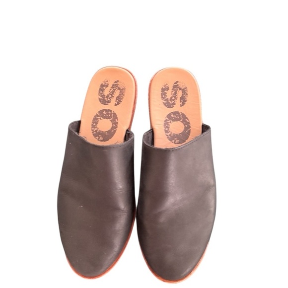 Sorel Ella Mules Slide Size 8 Black Leather Almond Toe Casual Slip On - Picture 4 of 6